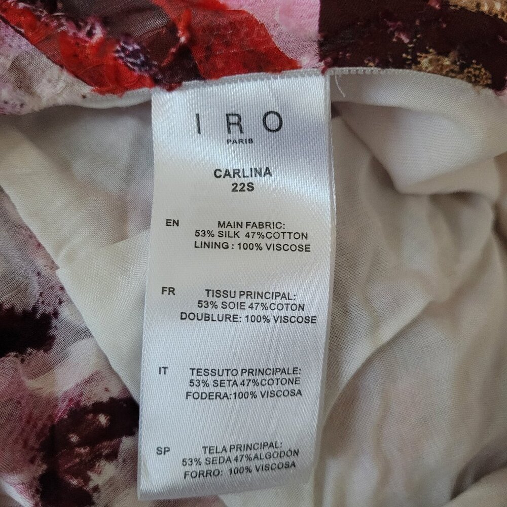 IRO PARIS  carlina ruffled dress Size 38 (FR) US 6 abstract print - Picture 4 of 6